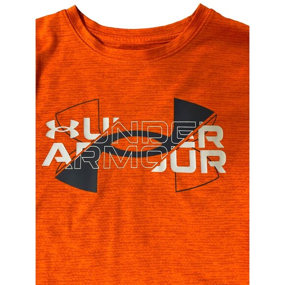 Under Armour Shirt Boys YMD Used Orange Heathered - Picture 5 of 12